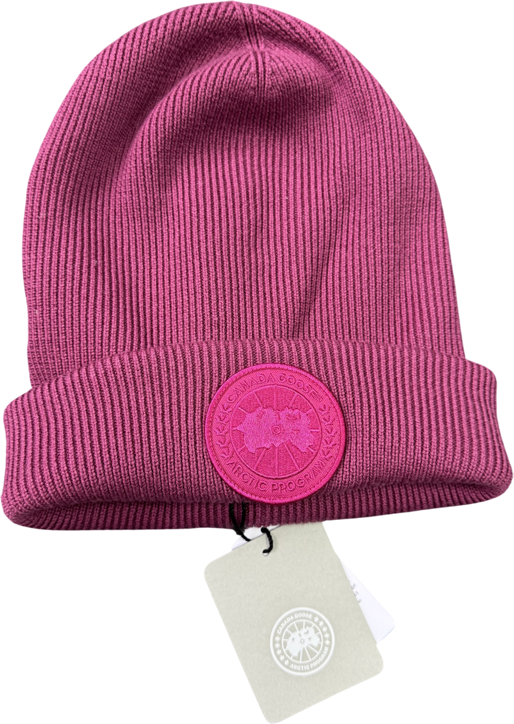 CANADA GOOSE Pink Arctic Toque Garment Dye Beanie City Magenta