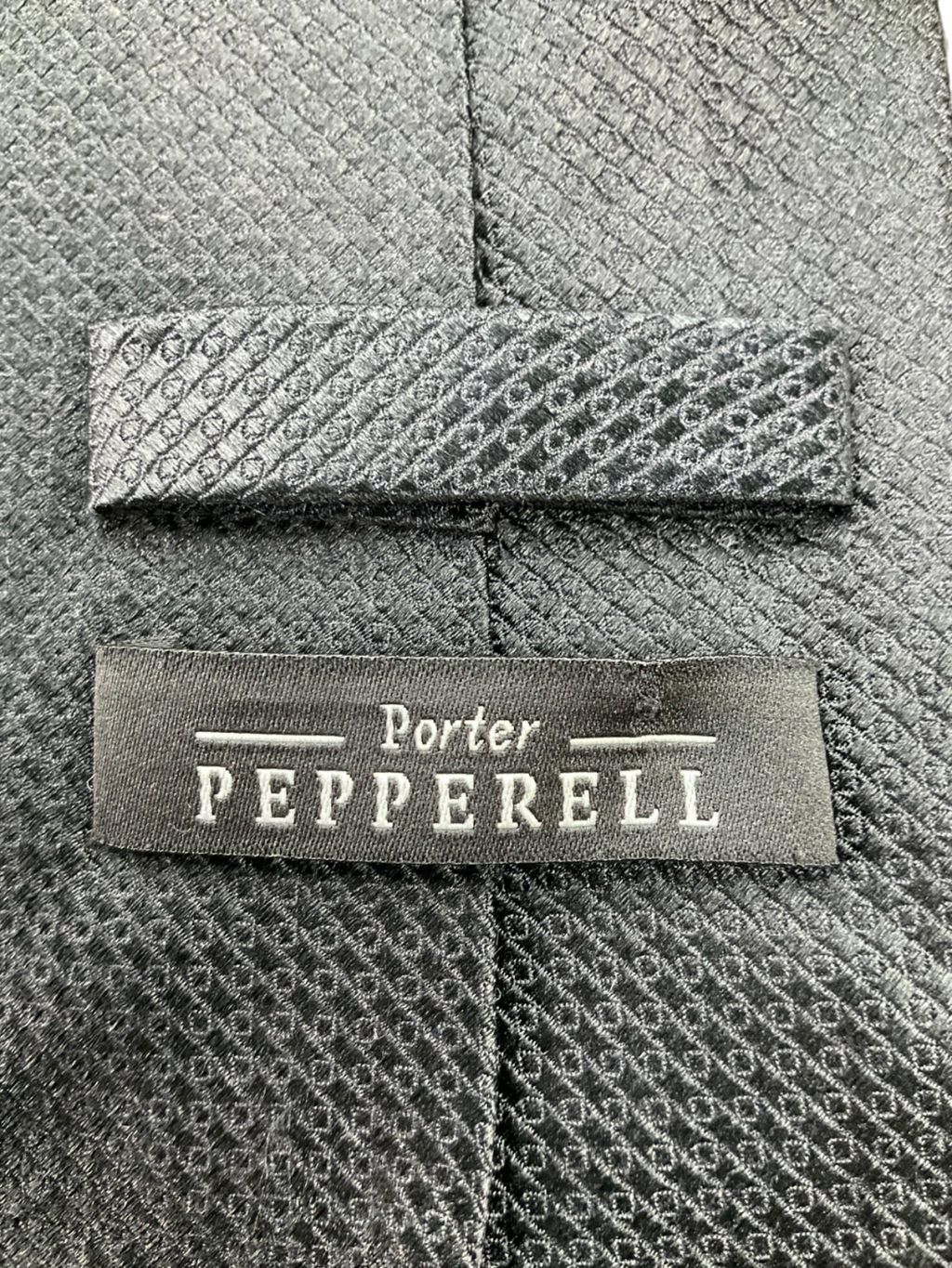 Porter Pepperell Black Silk Tie One Size