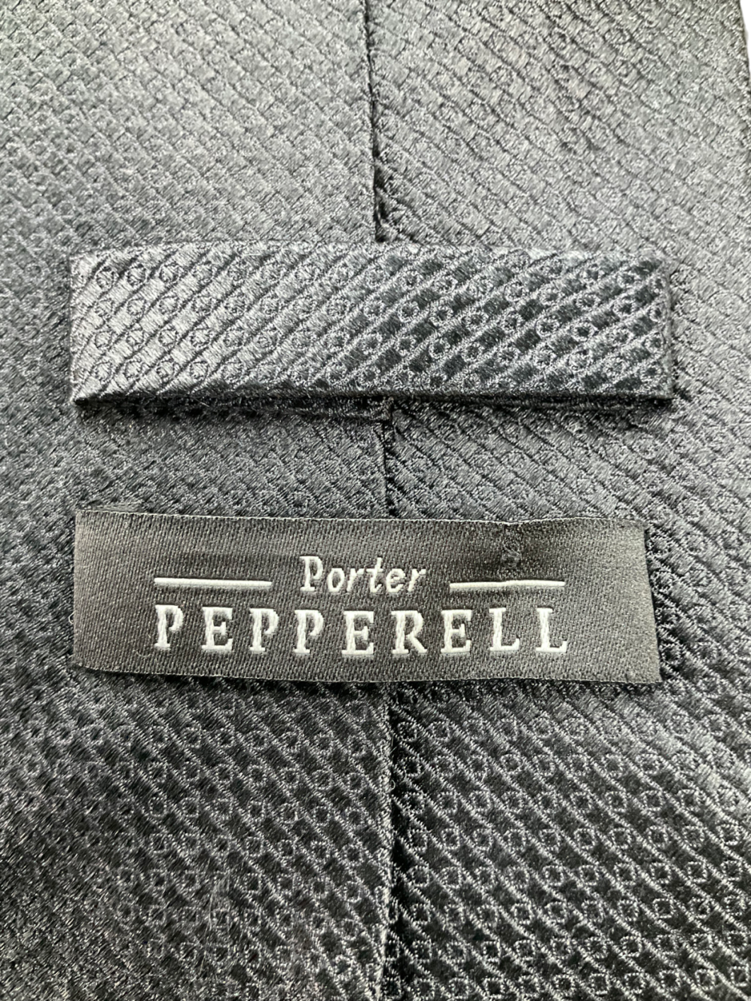 Porter Pepperell Black Silk Tie One Size