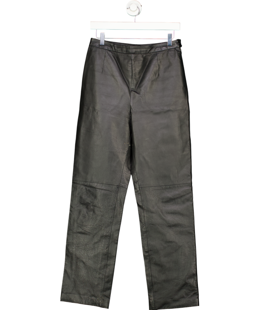 CLIO Leather Luxury Real Leather Trousers Clio Black Trousers UK 8