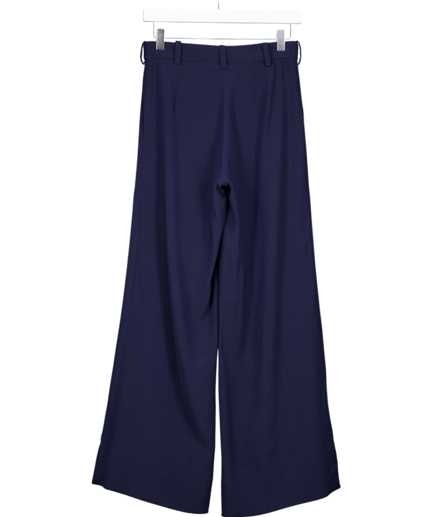 Serena Bute Blue Wide Leg Trousers - Shortened To 29" Inside Leg UK 6