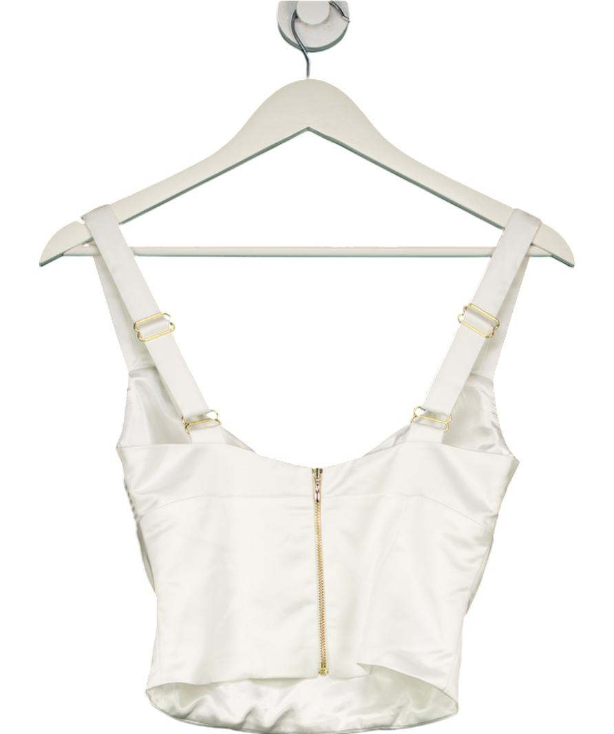 Murmur White Haze Satin Top UK 8