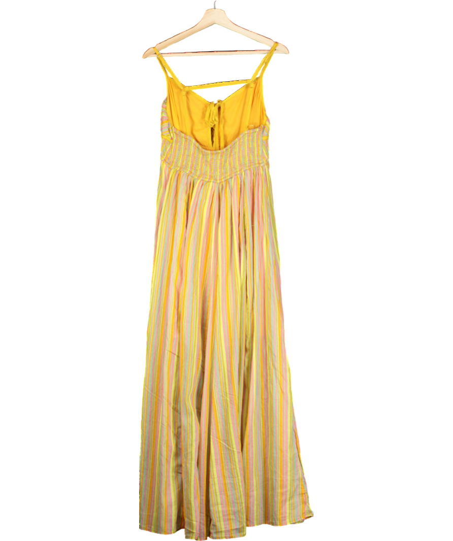 Free People Yellow / Multicolour Dream Weaver Maxi Dress UK M