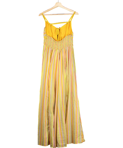 Free People Yellow / Multicolour Dream Weaver Maxi Dress UK M