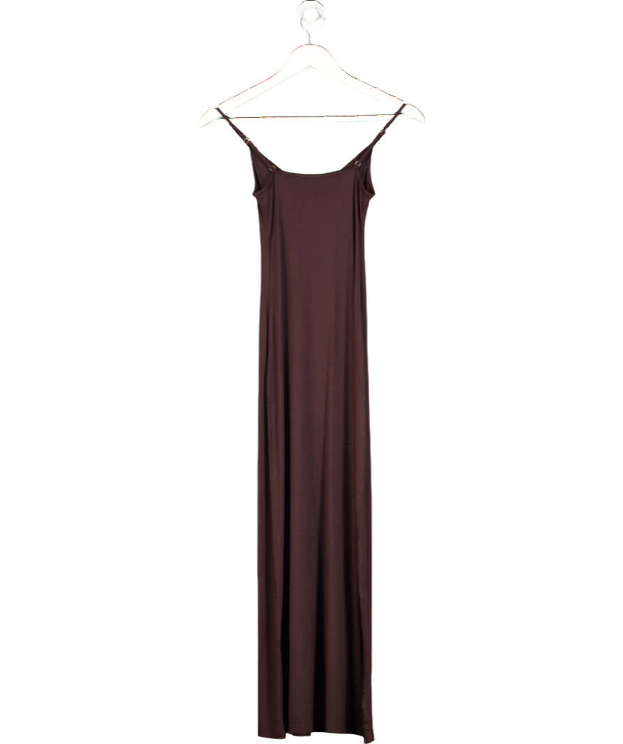 DISSH Brown Strappy Viscose Midi Dress UK XS