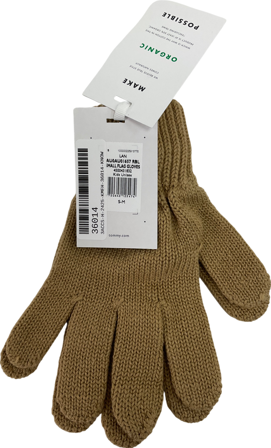 Tommy Hilfiger Brown Kids' Essential Flag Embroidery Gloves UK S/M