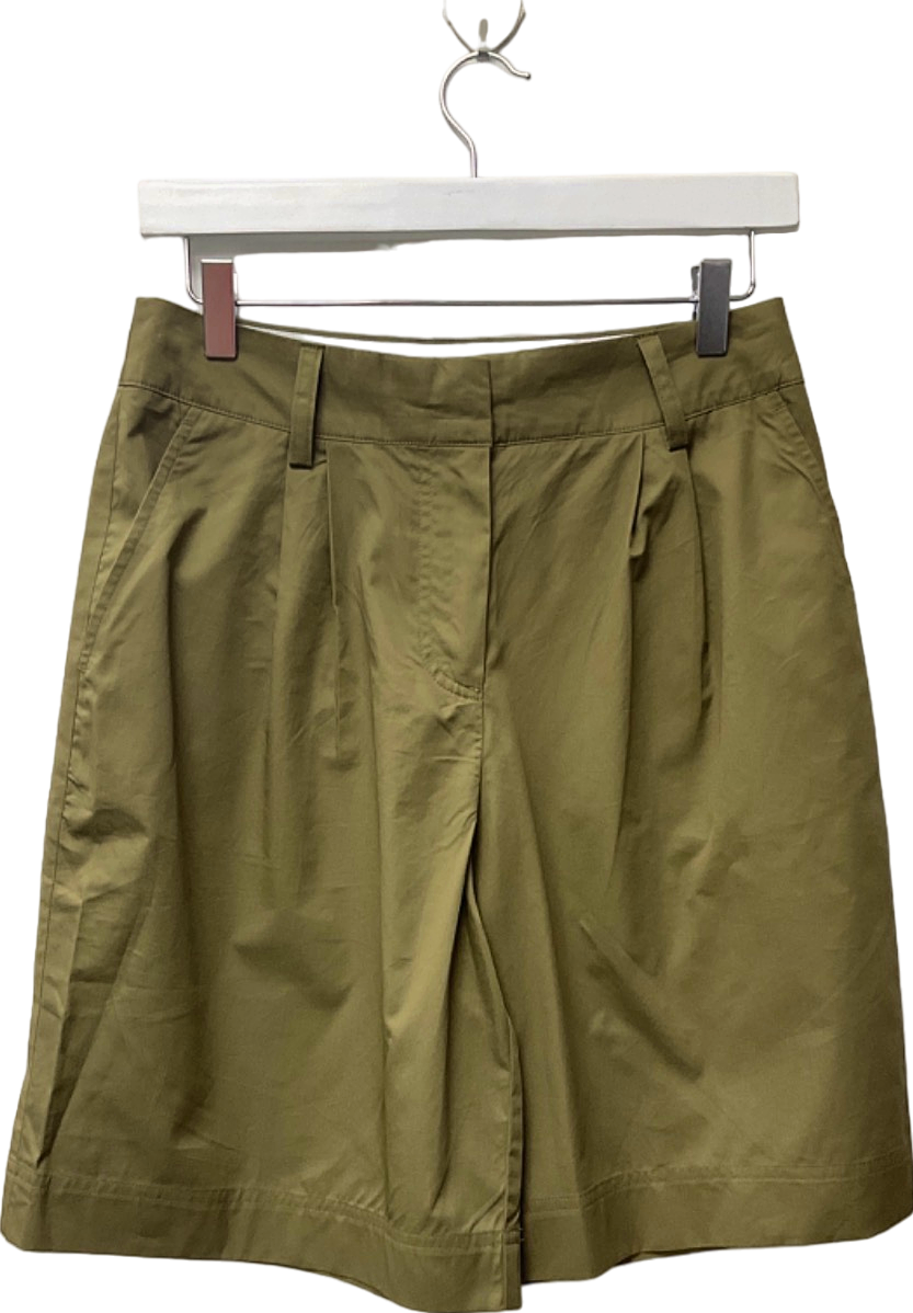 Next Khaki Pleated Shorts UK 8