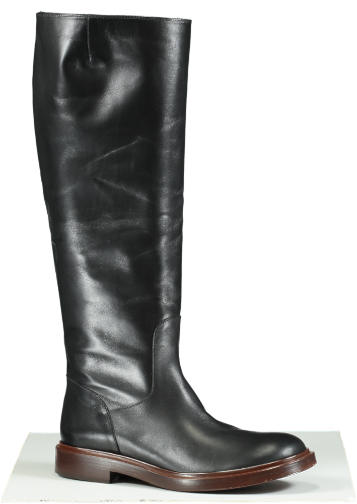 TODS Black Leather Knee Boots UK 6 EU 39 👠