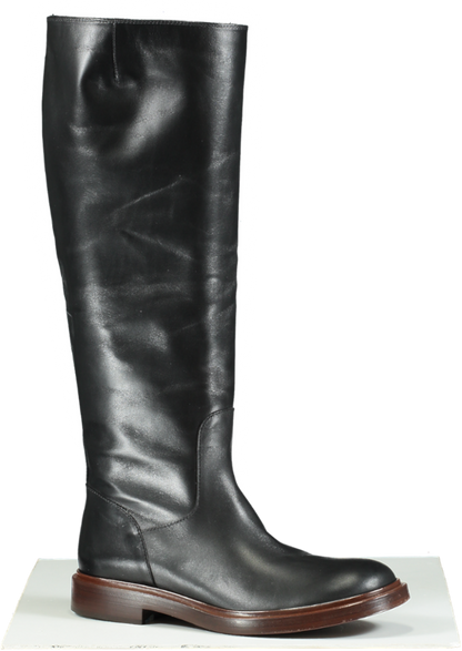 TODS Black Leather Knee Boots UK 6 EU 39 👠