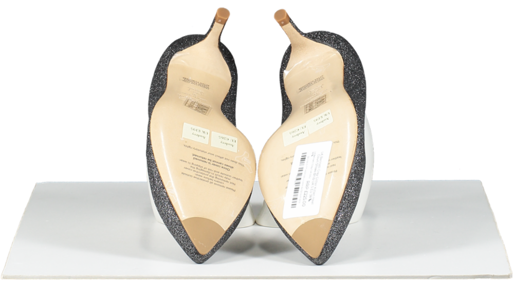 LK Bennett Grey Glitter Kitten Heel Court Shoes  UK 4 EU 37 👠