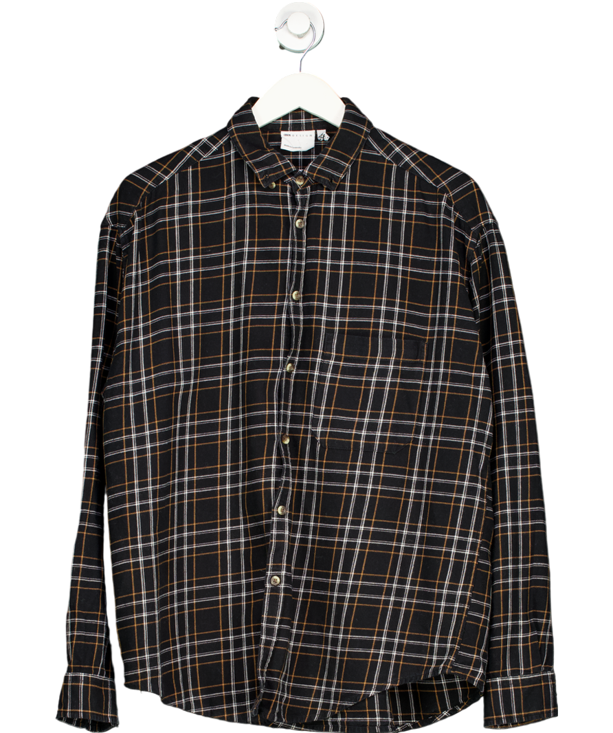 ASOS Black 100% Cotton Check Shirt UK M