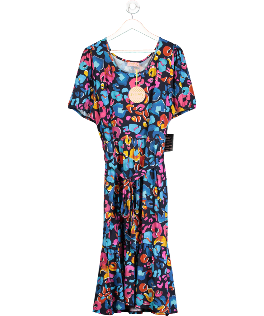 Popsy Clothing Multicoloured Kathleen Animal Print Belted Dress UK 22