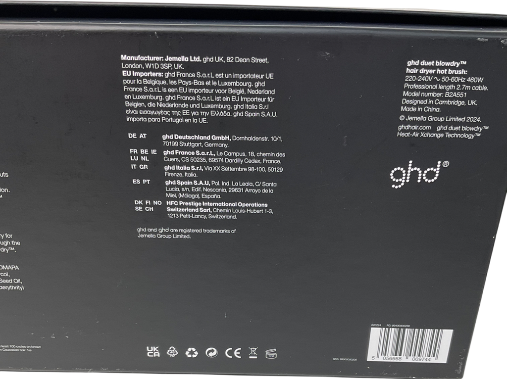 GHD Duet Blowdry Hair Dryer Brush Boxed