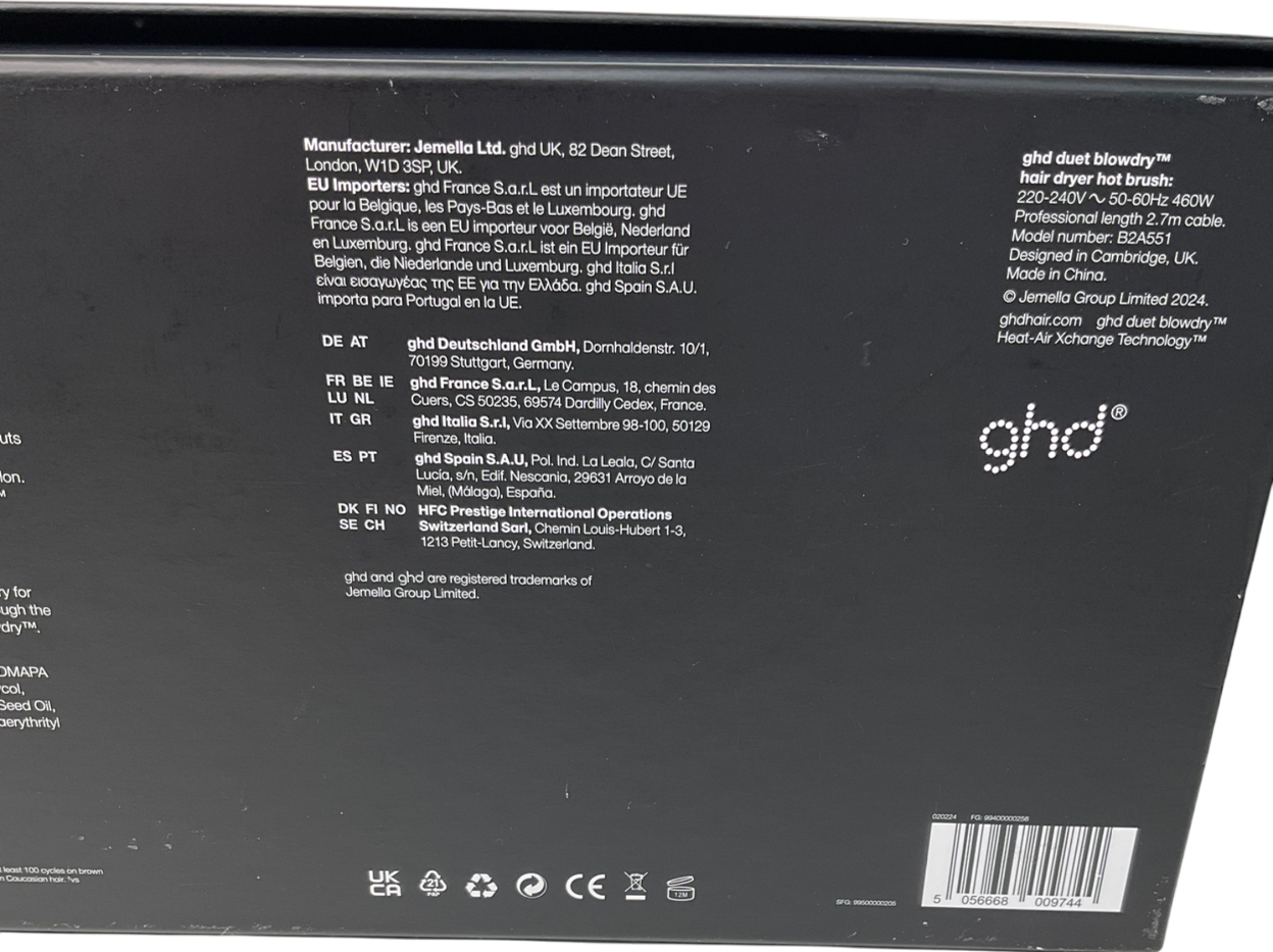 GHD Duet Blowdry Hair Dryer Brush Boxed