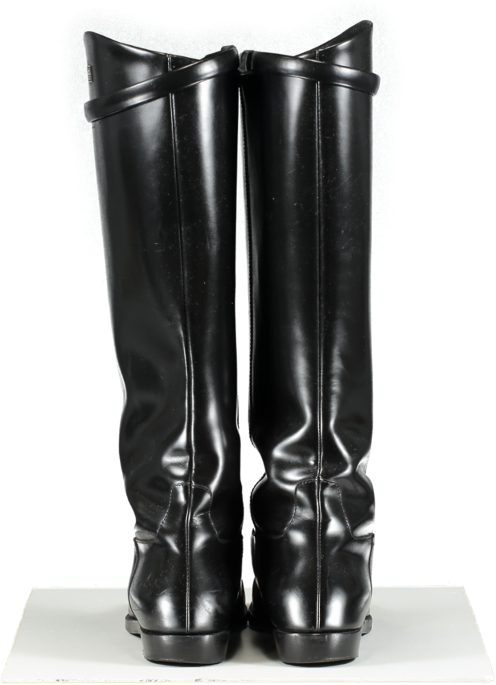 Totême Black The Riding Leather Knee Boots UK 6 EU 39 👠