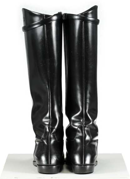Totême Black The Riding Leather Knee Boots UK 6 EU 39 👠
