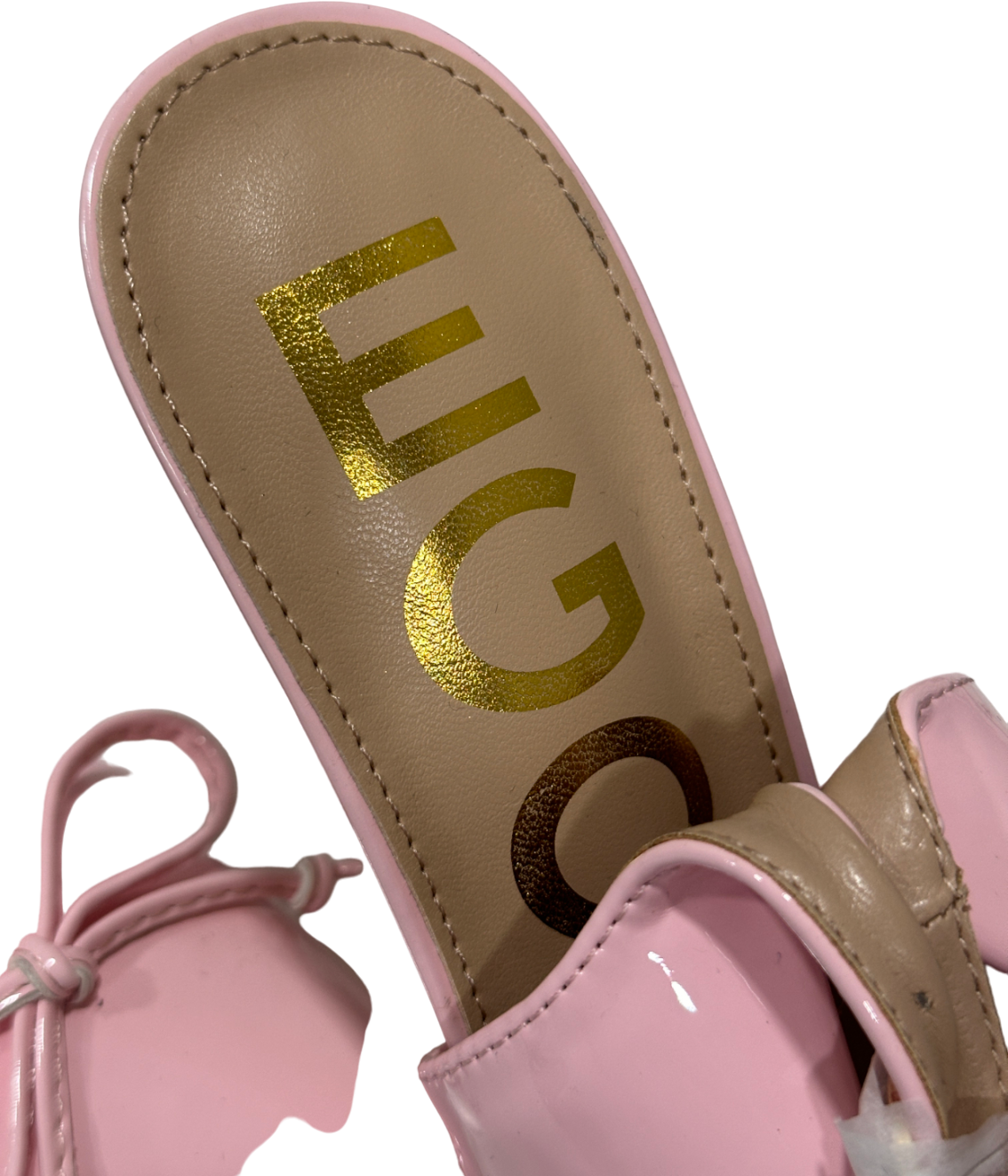 EGO Pink Patent Slingback Heels UK 4