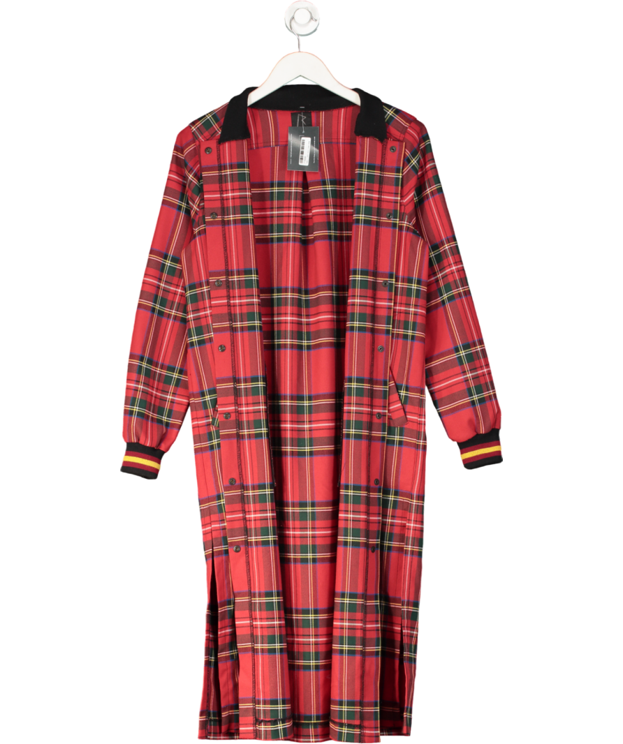 River Island Red Rihanna Checked Ribbed Jacket Dress UK – Reliked