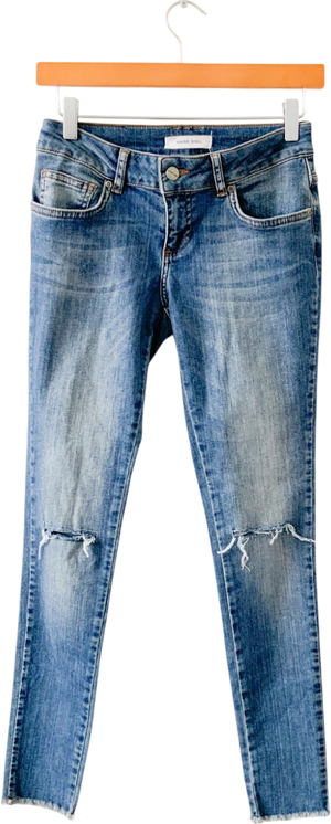 ANINE BING Blue Ripped Knee Skinny Jeans W26