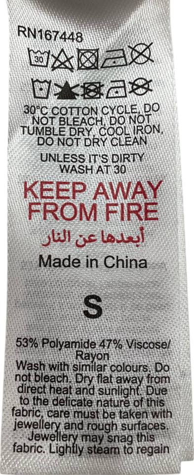 Karen Millen Beige Premium Rib Knit Crew Neck Top UK S