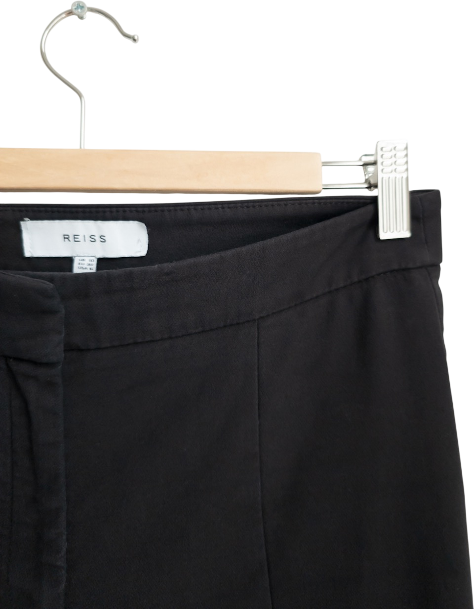 REISS Black Arla Seam Detail Skinny Trousers UK 10