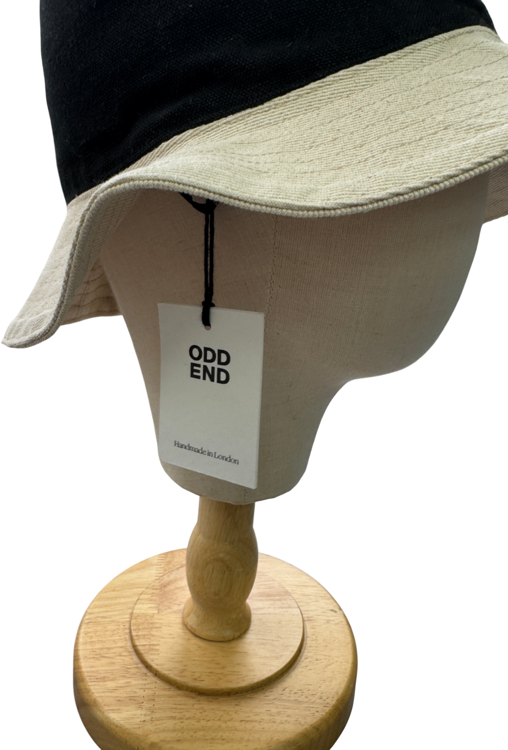 Odd End Studio London Black / Ivory Denim Bucket Hat One Size