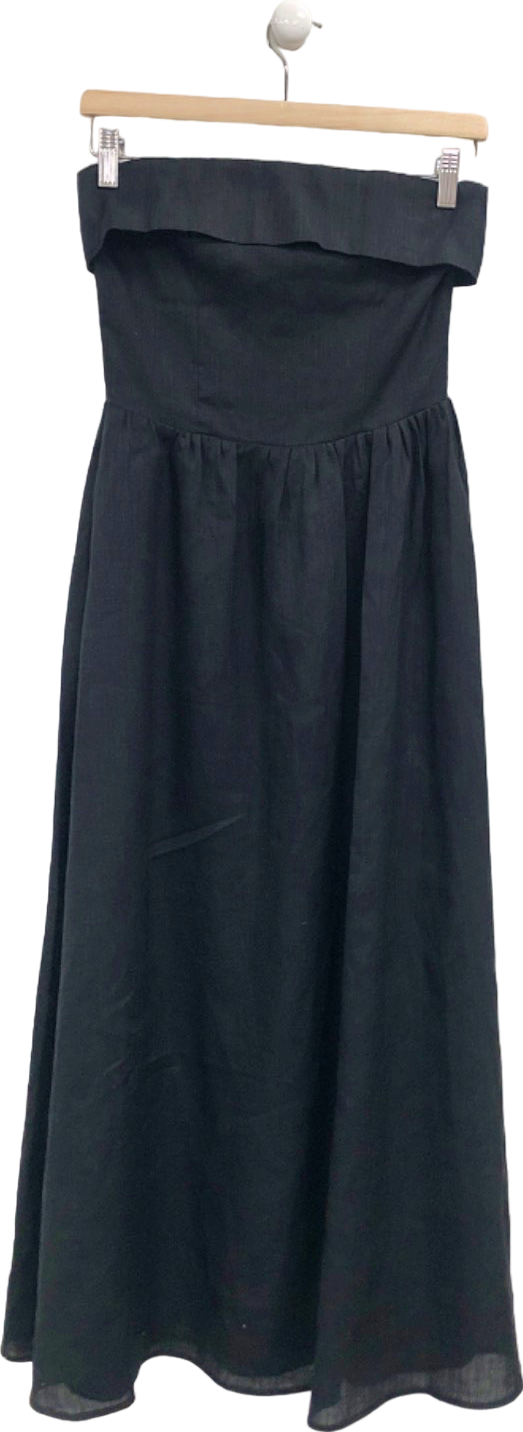 DISSH Black Strapless Midi Dress UK 6