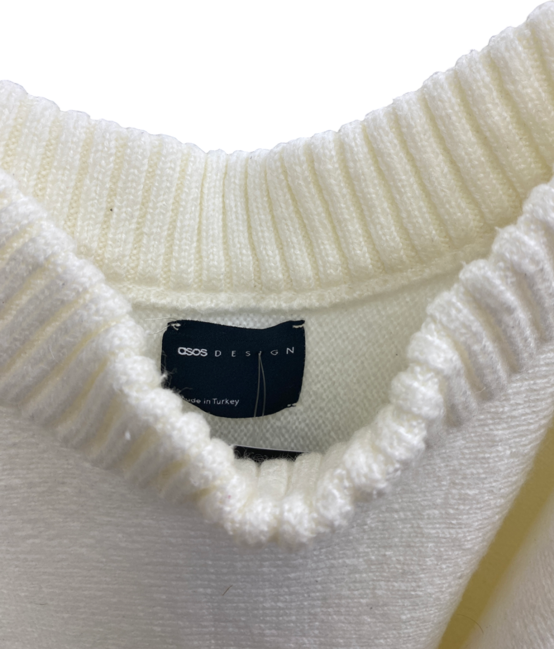 ASOS Cream Off Shoulder Jumper UK M