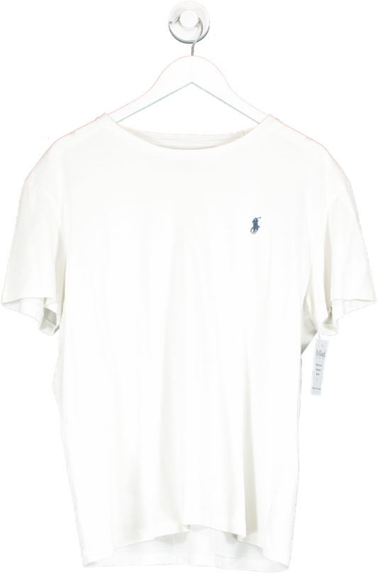 Polo Ralph Lauren White Cotton Regular Fit Logo T Shirt UK M