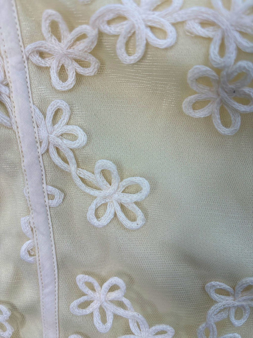 PrettyLittleThing Cream Floral Textured Corset Top Size 8