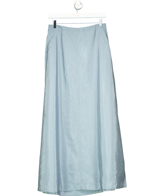 BY MALENE BIRGER New Season Dusky Blue Isoldas satin maxi skirt UK 10