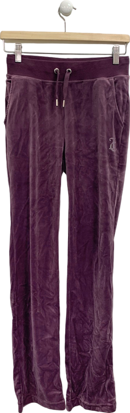 Juicy Couture Purple Velour Tracksuit Trousers UK XS