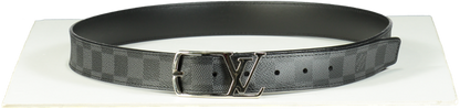 Louis Vuitton Black / Silver LV Damier Graphite Neogram Belt