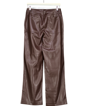 GAP Brown Mid Rise Faux-leather Loose Trousers UK 8