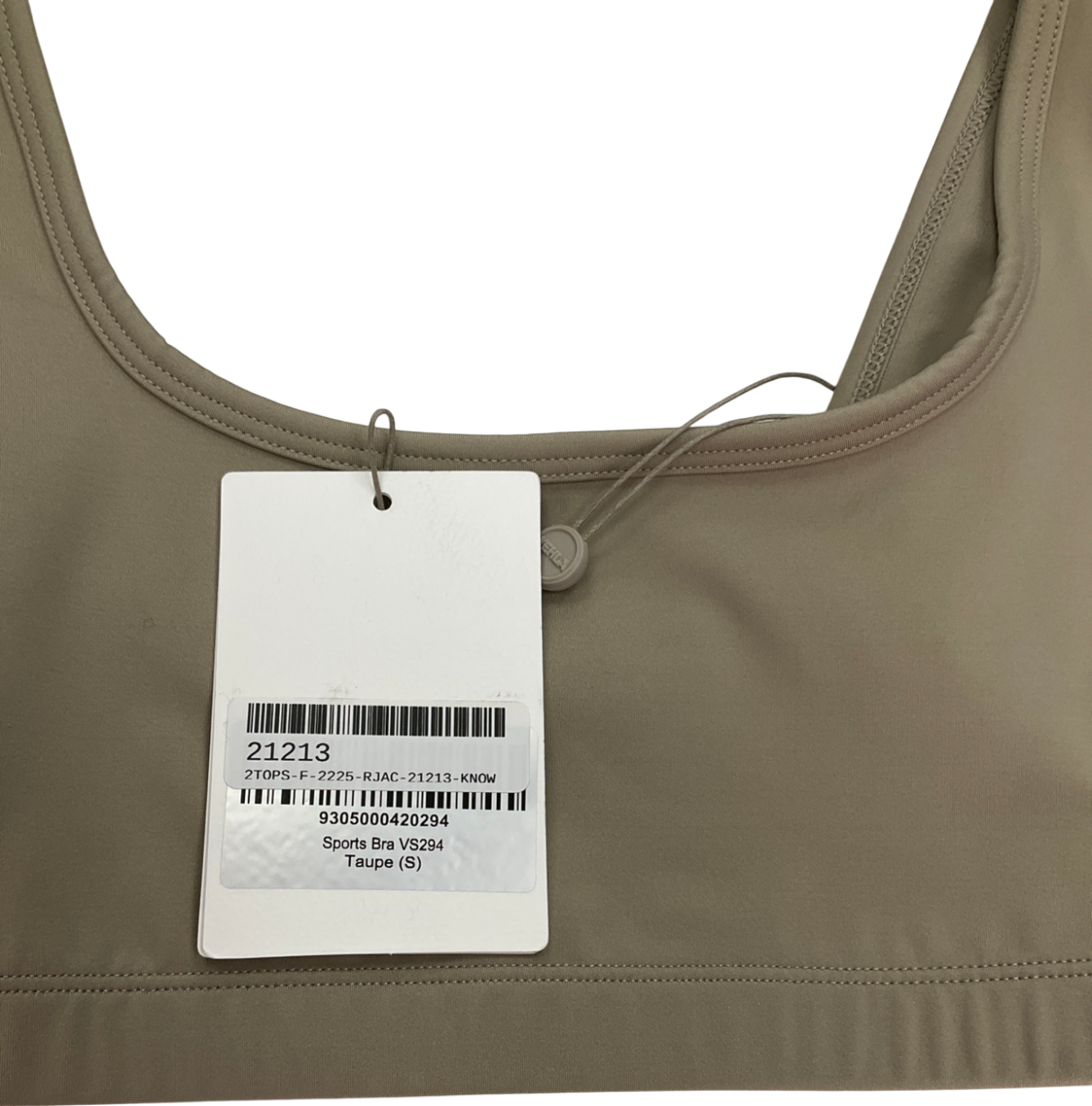 Vehla Beige Sports Bra Taupe UK S