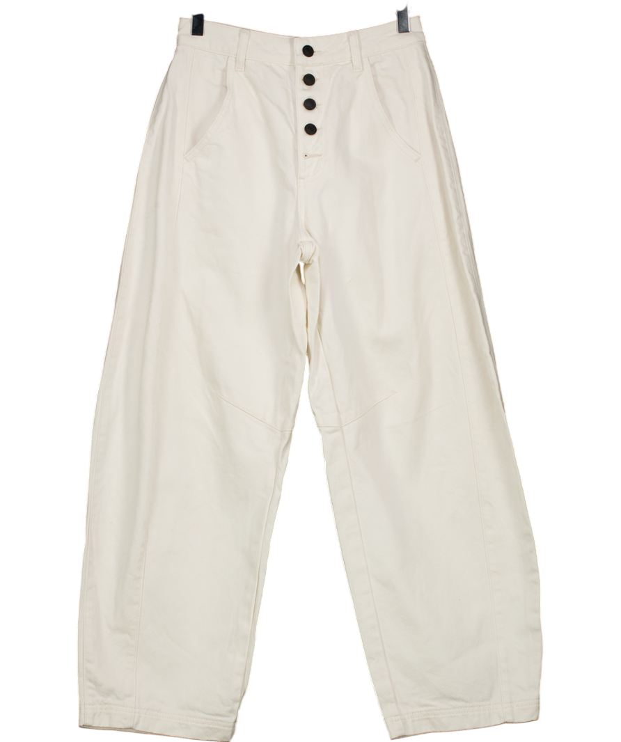 ASOS White Wide Leg Jeans UK 8