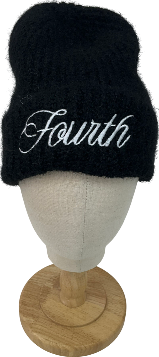 4th & Reckless Black Candice Knitted Beanie One Size
