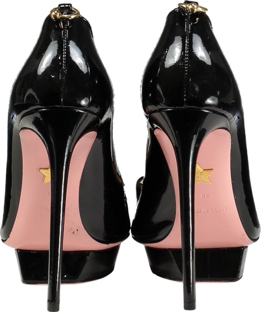 JF London Black Patent Leather Pointed Heels UK 6 EU 39 👠
