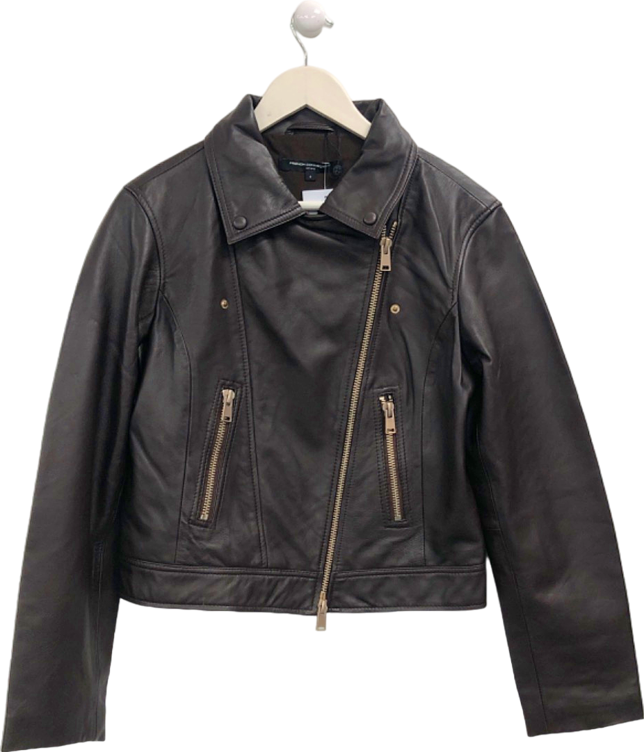 French Connection Black Biker Jacket UK S