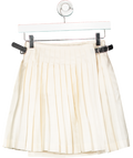 Hai Cream Pleated Mini Skirt With Buckle Sides UK XS/S