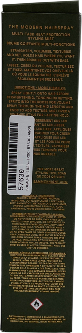 Hair By Sam Mcknight Modern Hairspray Styling Mist With Heat Protection 250ml