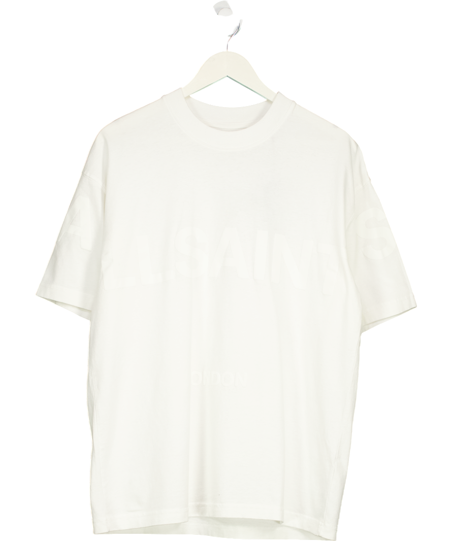 All Saints White Biggy Crew Neck T-shirt UK XS