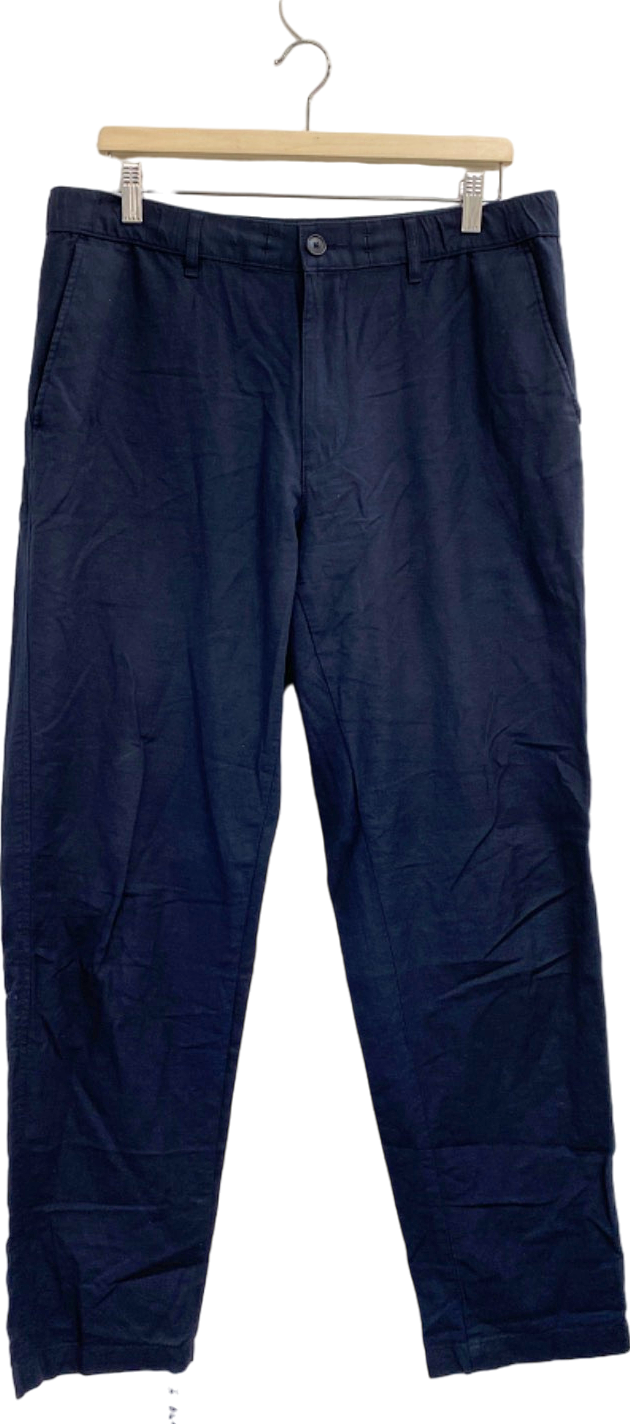 United Colors of Benetton Navy Blue Chino Trousers UK W32