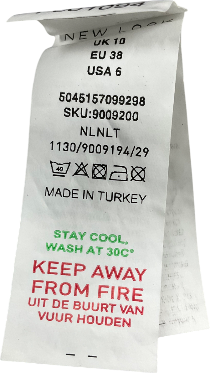 New Look Brown Leopard Print Denim Skirt UK 10