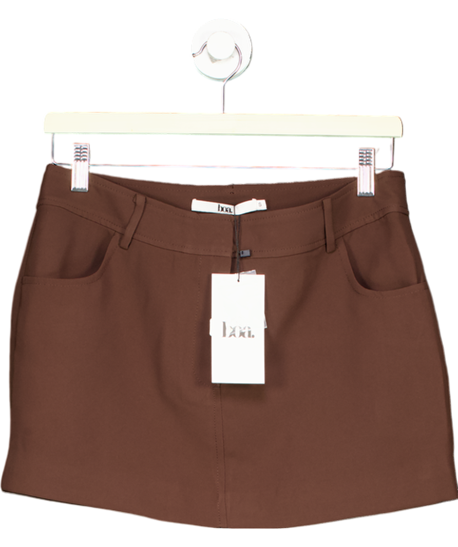 BOA Brown Mid Rise Effortless Mini Skirt UK S