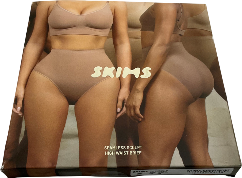 SKIMS Beige Seamless Sculpt High Waist Brief - Sand UK XXS