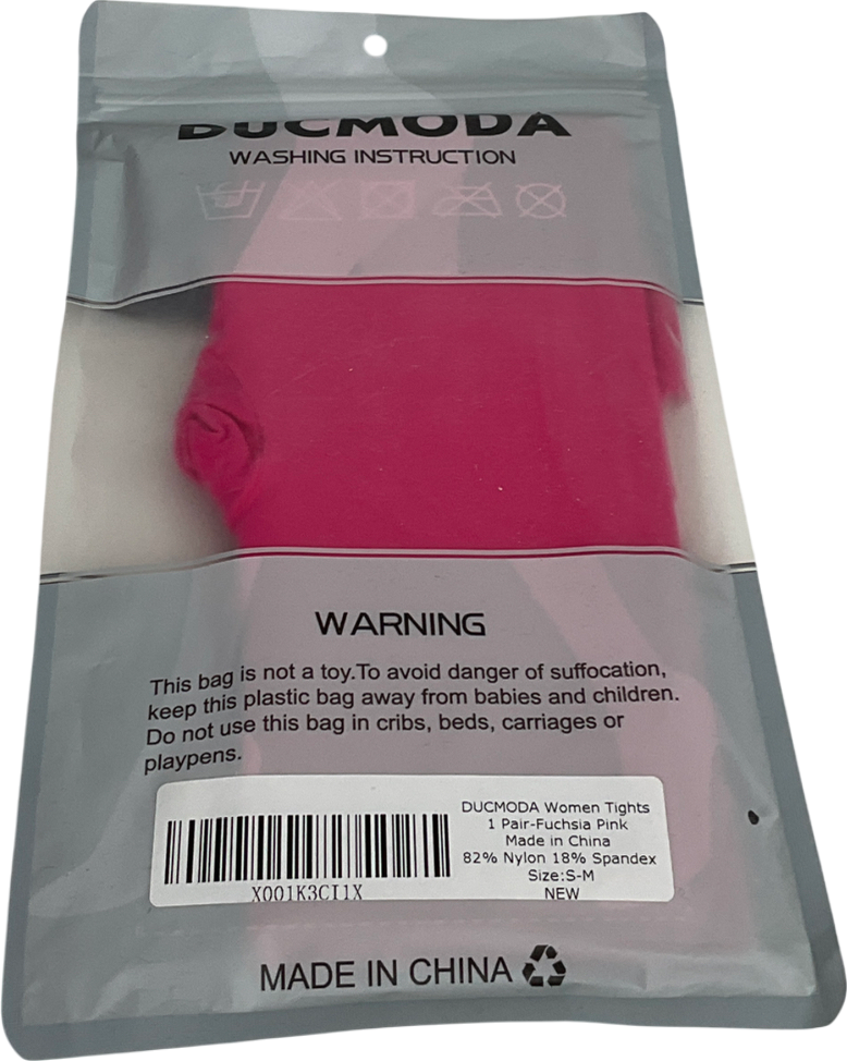 Ducmoda 1 Pair Fuchsia Pink Tighhts UK S/M