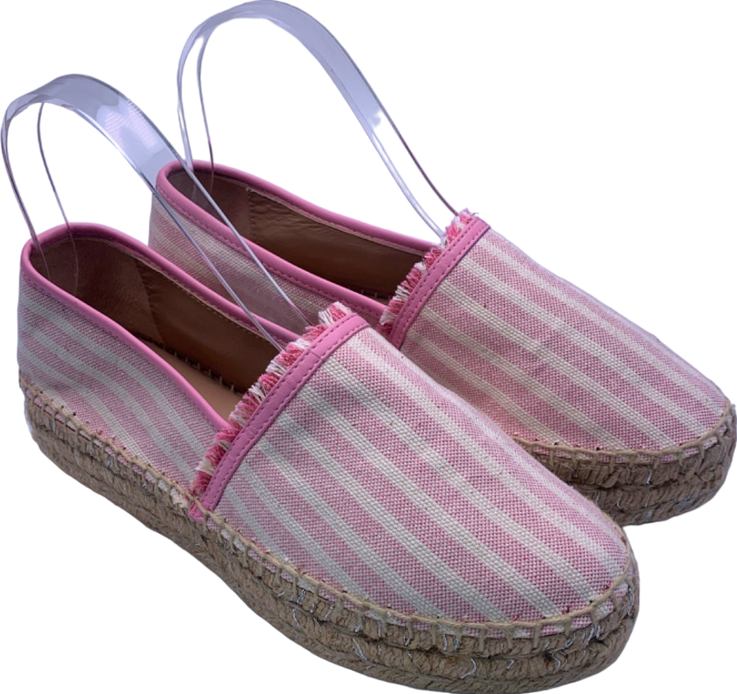 LK Bennett Pink Stripe Espadrilles EU 36