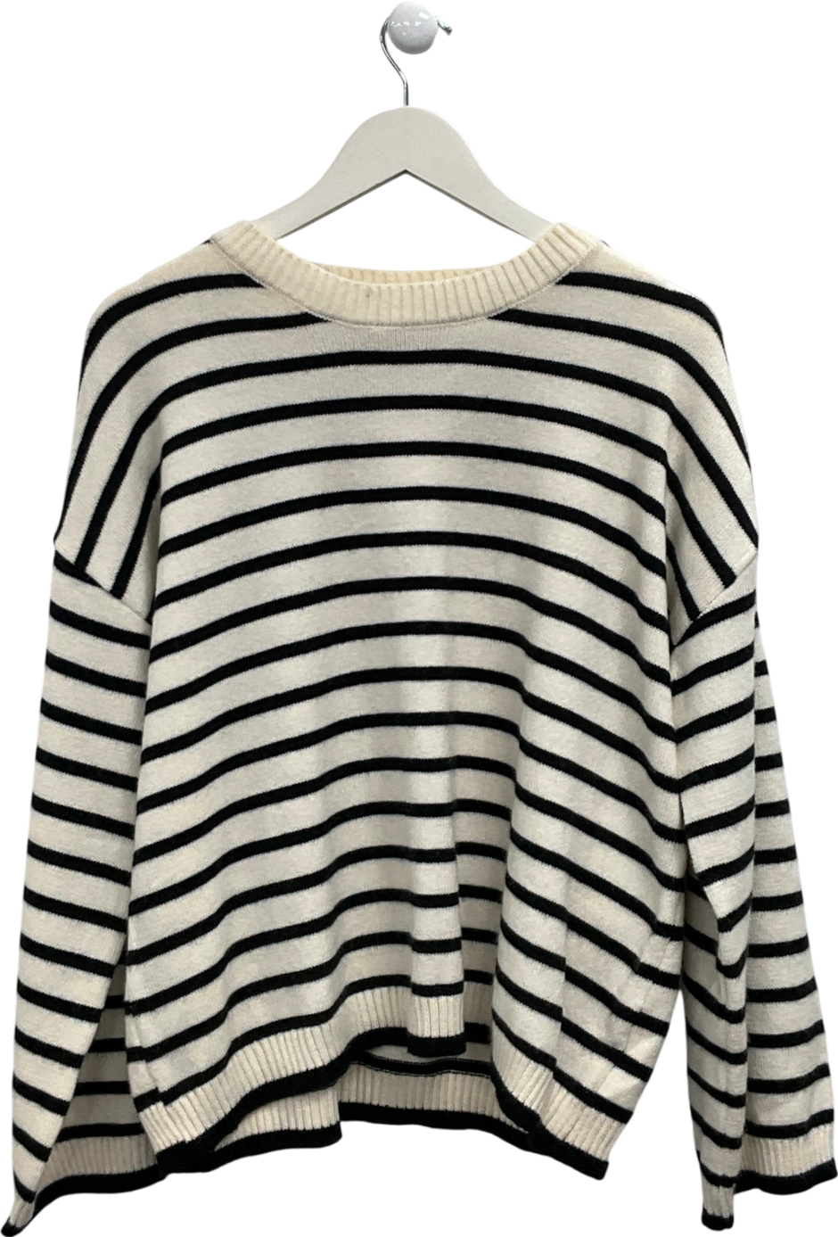 Cupshe Cream Striped Jumper UK M