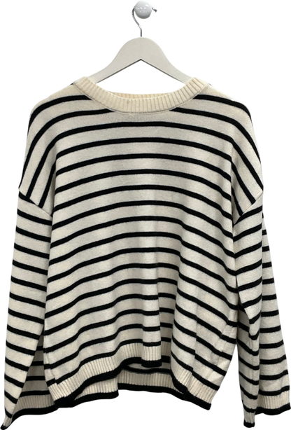 Cupshe Cream Striped Jumper UK M